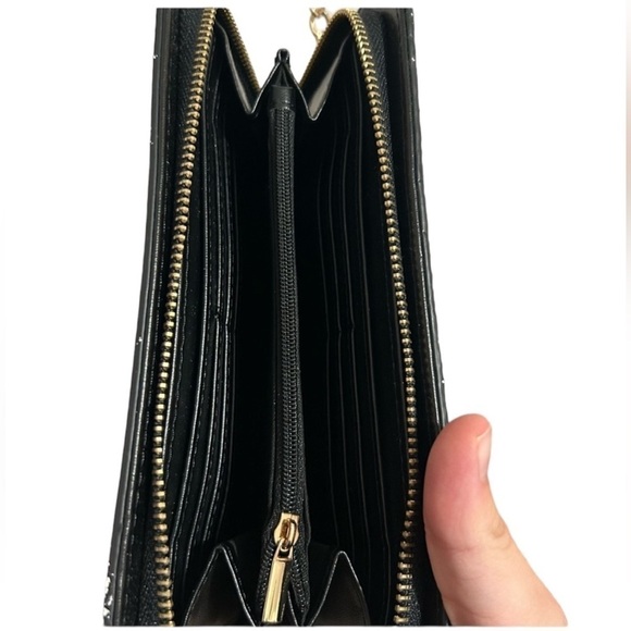 Michael Kors, MK Fulton, Black Pebbled Leather Crossbody Bag - Picture 8 of 16